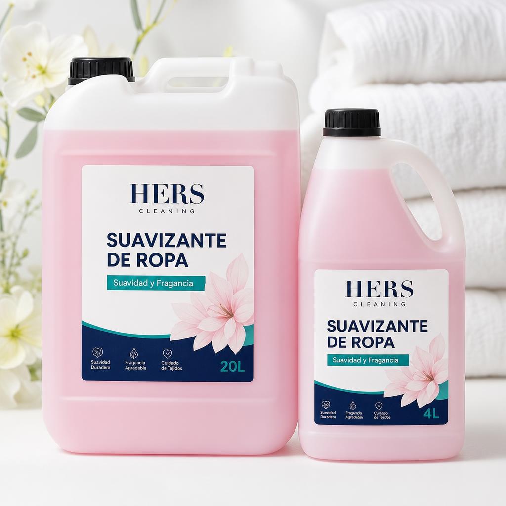Suavizante de Ropa — presentaciones galón 4 L y garrafa 20 L de HERS Cleaning